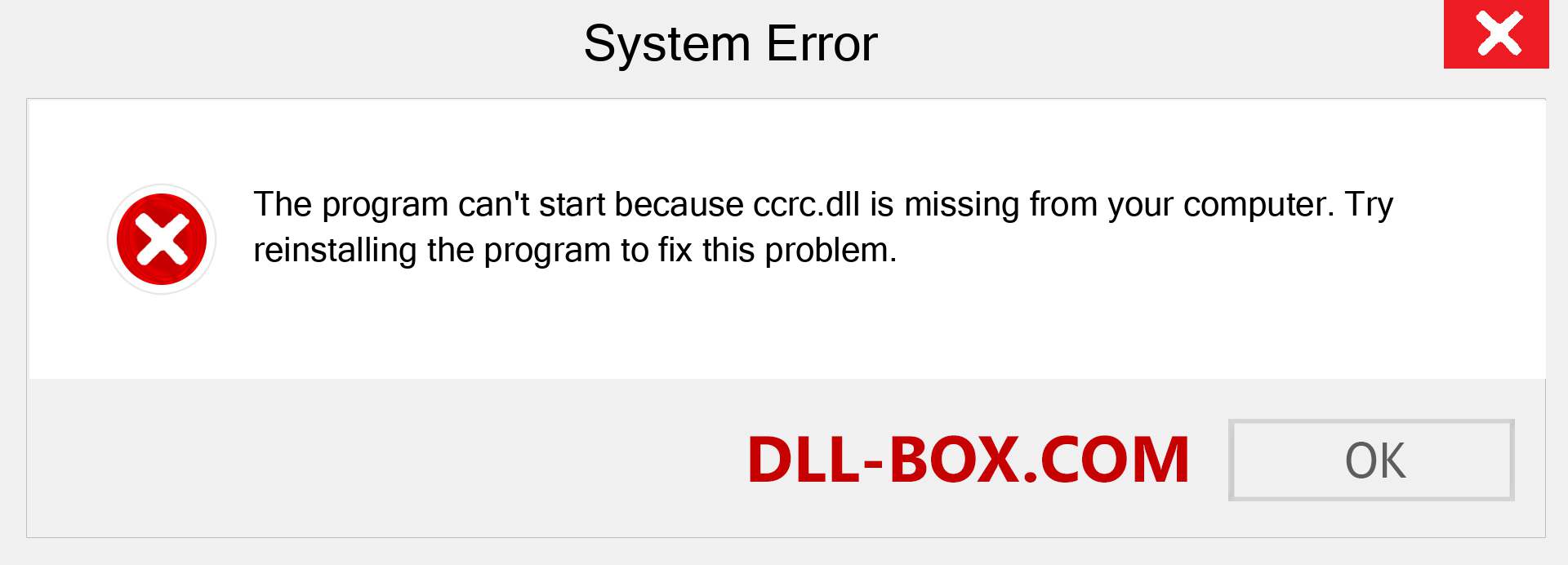 ccrc.dll file is missing?. Download for Windows 7, 8, 10 - Fix  ccrc dll Missing Error on Windows, photos, images